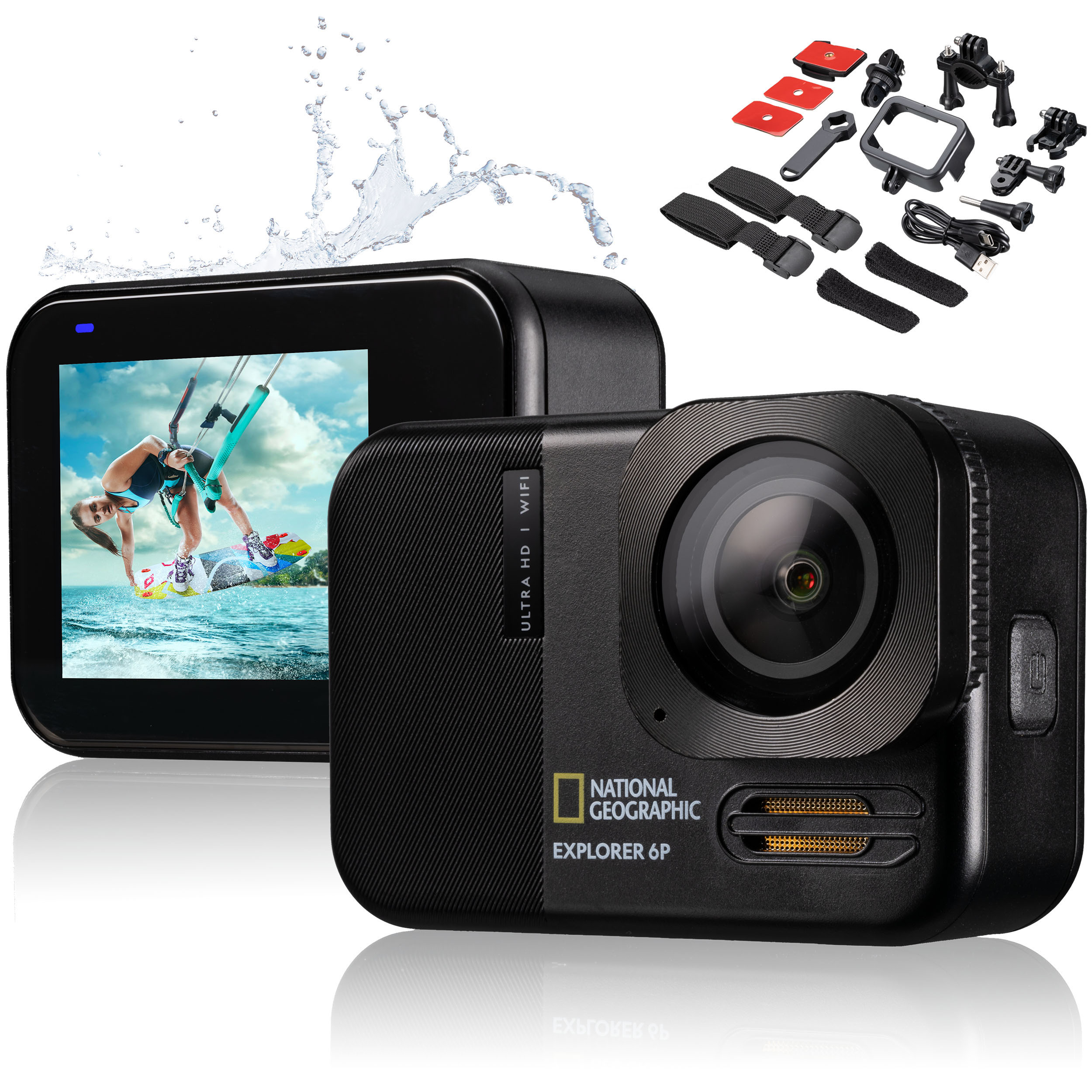 NATIONAL GEOGRAPHIC 4K Ultra-HD 60fps Wi-Fi Action Cam Explorer 6P