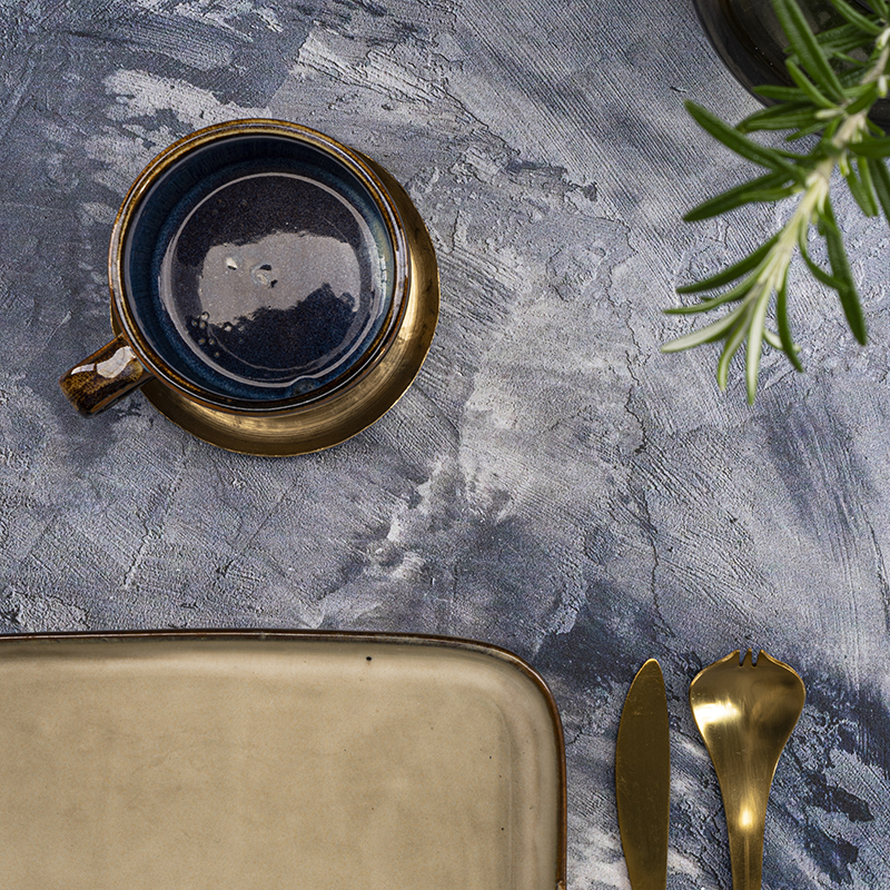 Sfondo BRESSER Flat Lay per Foto dall’Alto 60 x 60 cm Colore Grigio-Blu Astratto