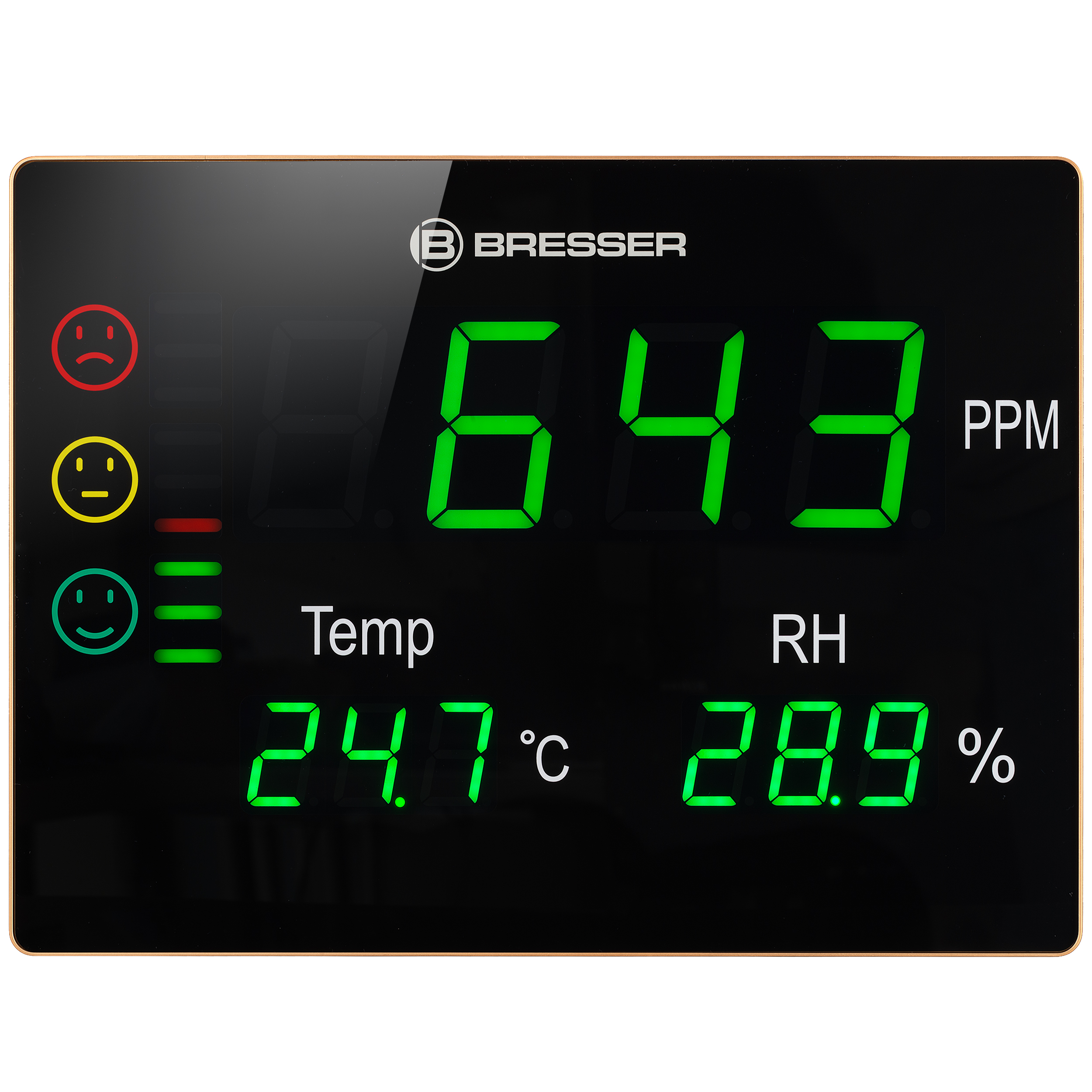 Misuratore di CO2 Smile XXL BRESSER con semaforo CO2 e display LED extra-large