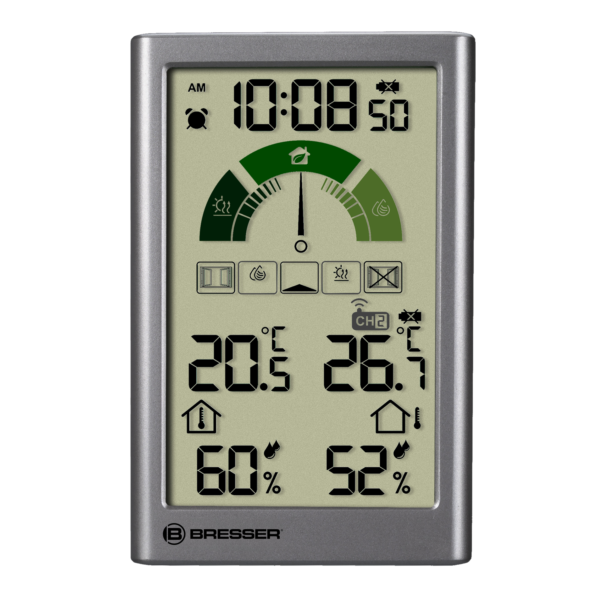 BRESSER Termo-Igrometro con Raccomandazione di Ventilazione VentAir V